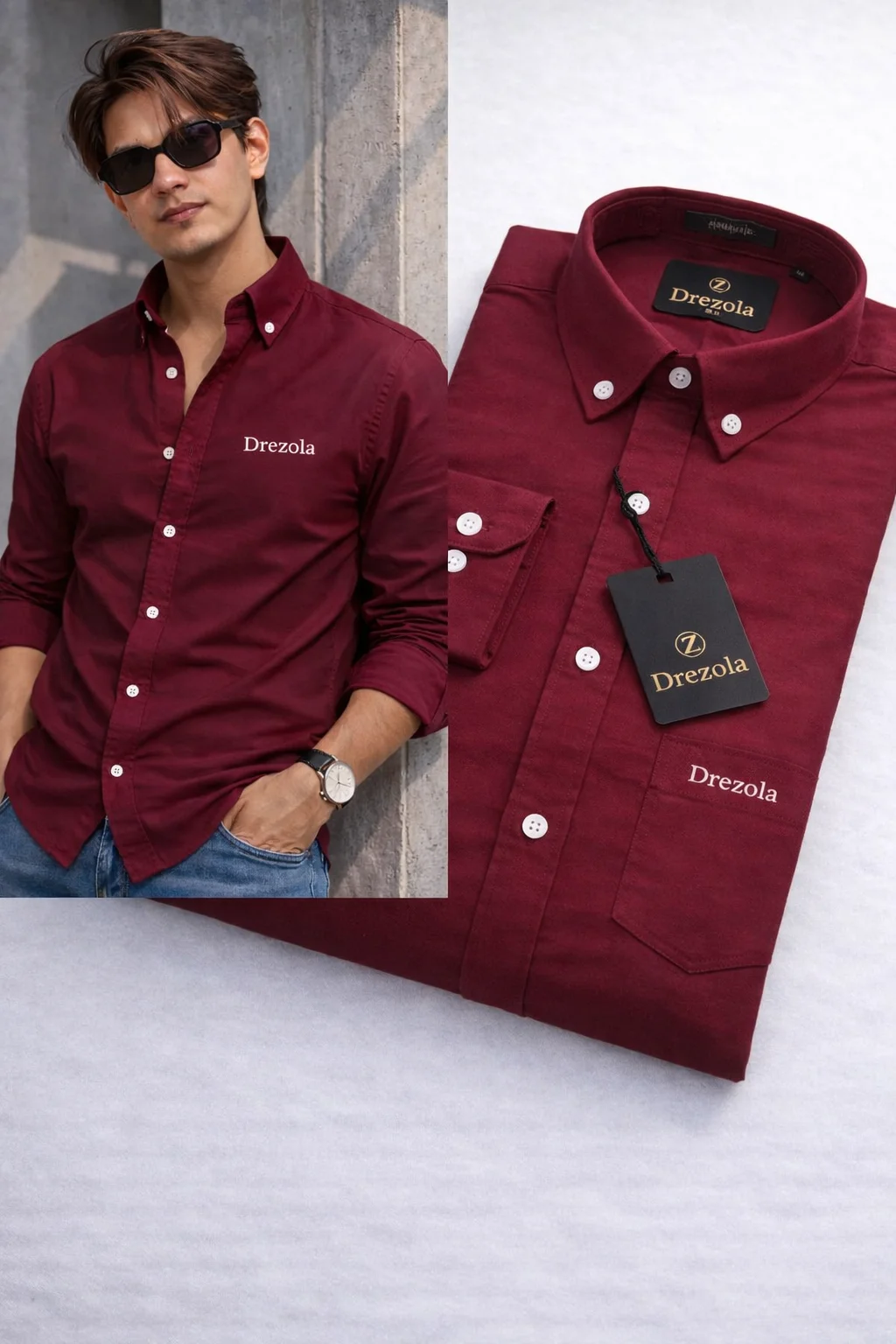 Drezola Best Maroon Shirt for Men | Best casual Shirt for men thumbnail 3