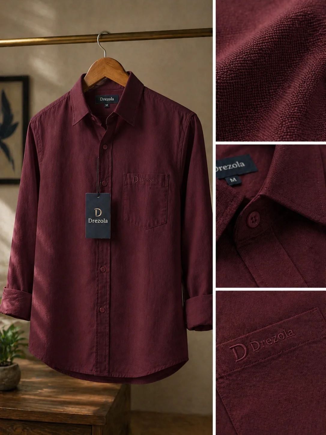Drezola Best Maroon Shirt for Men | Best casual Shirt for men thumbnail 2